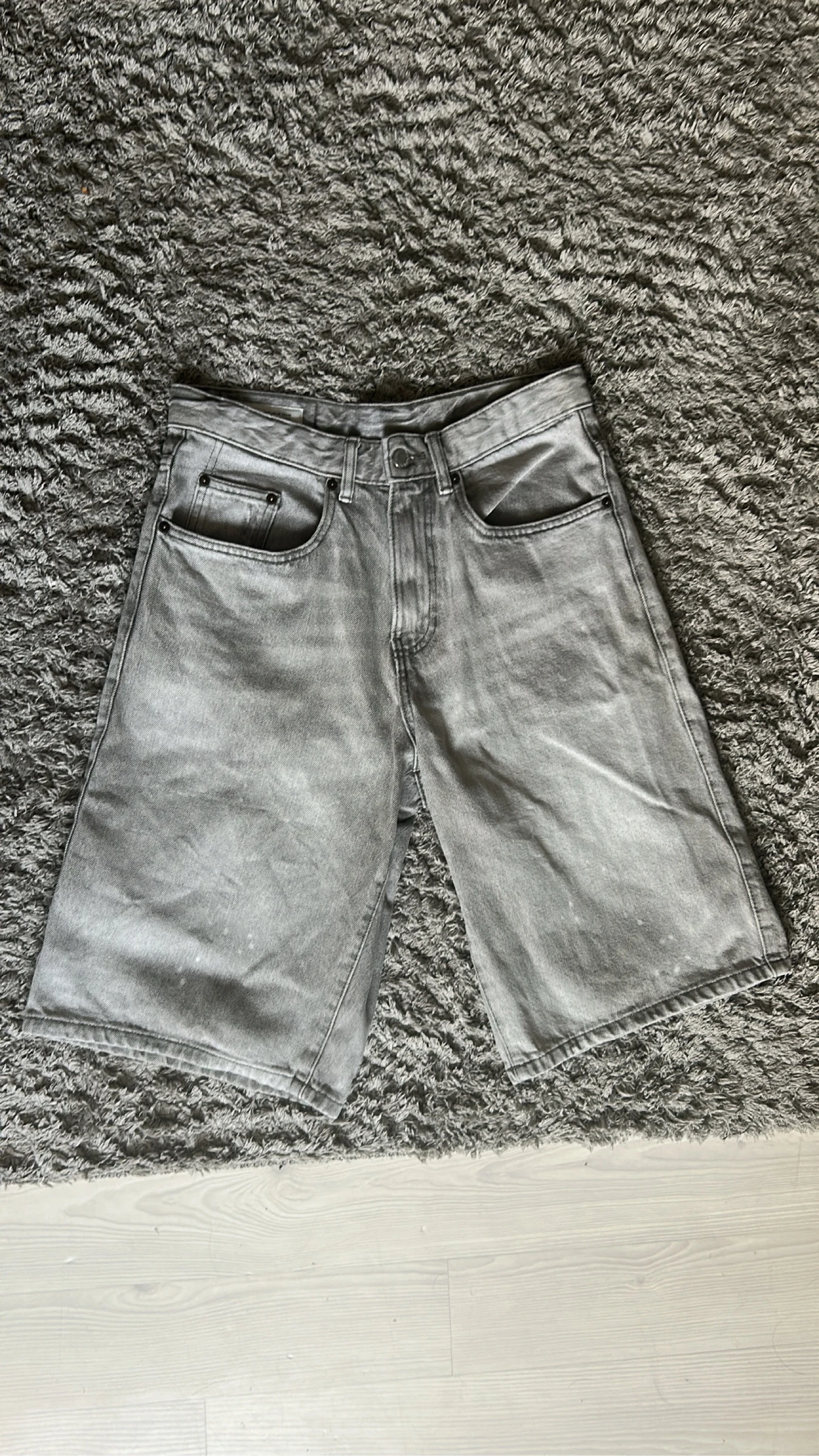 Short en Jean Zara Gris Taille 36
